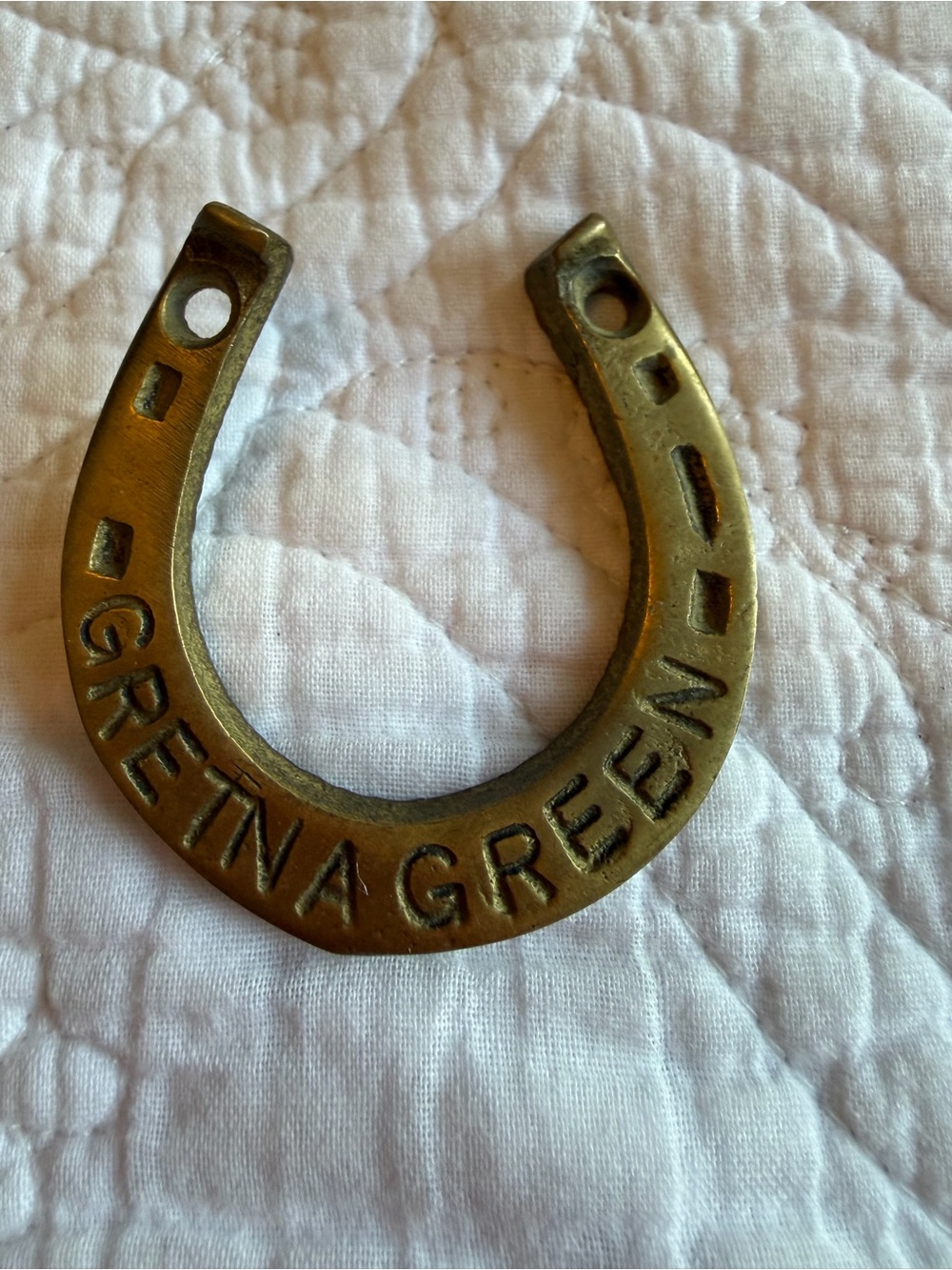 Gretna Green Brass Horseshoe Charm